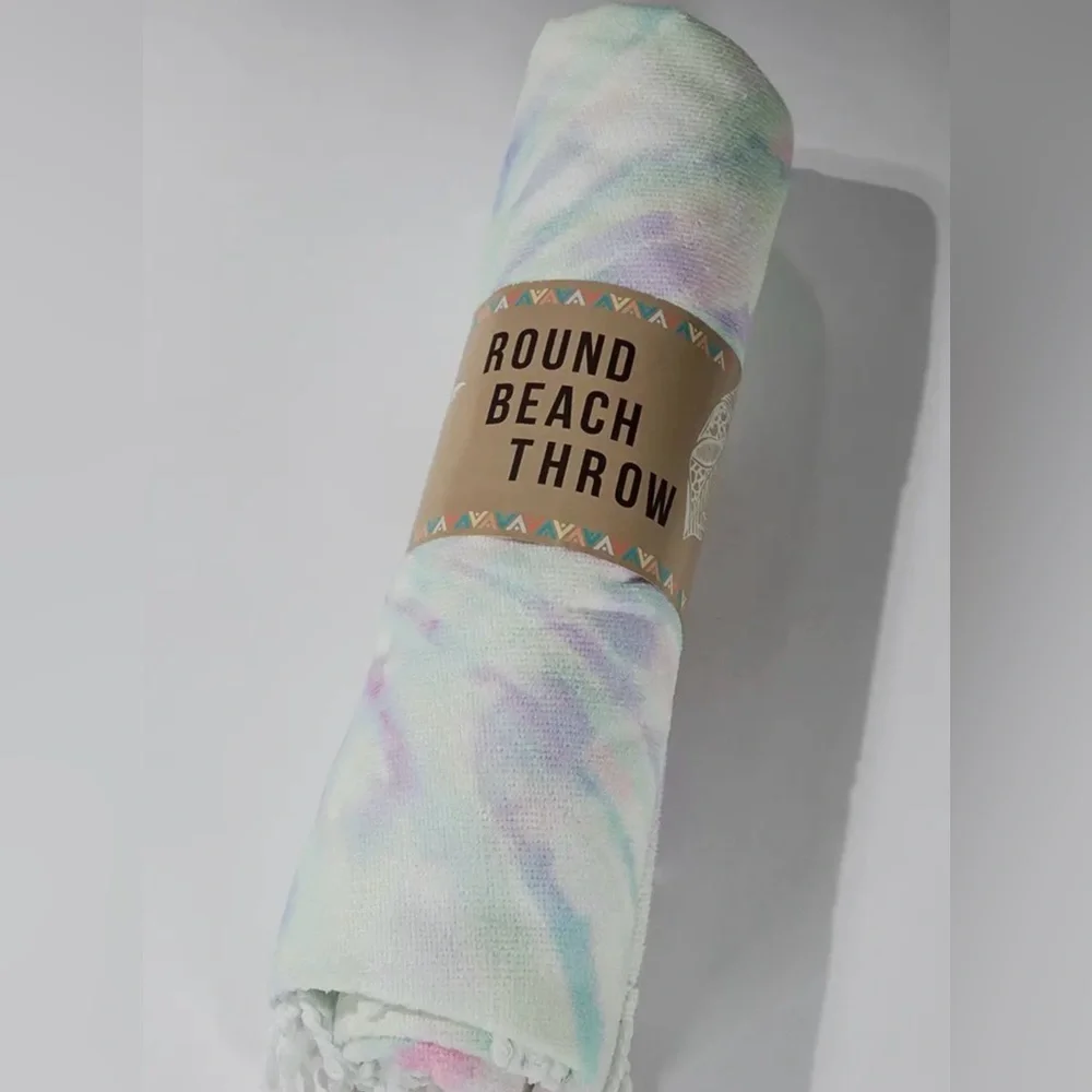 Opal Tie-Dye Round Tassel Beach Towel